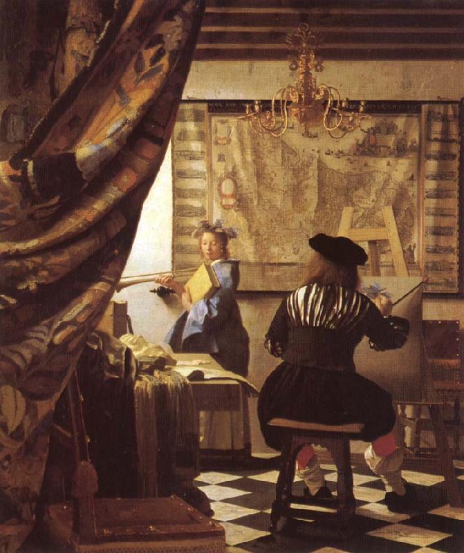 Johannes Vermeer The Schilderconst oil painting image